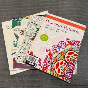 Lot of 5 Adult Coloring Books
